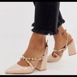 Brand new RAID blush studded heels